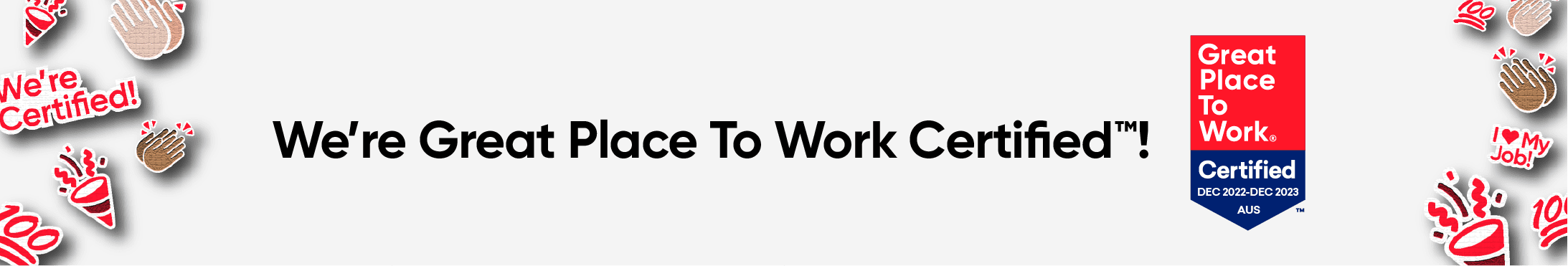 Great Place to Work banner Great Place to Work certification banner
